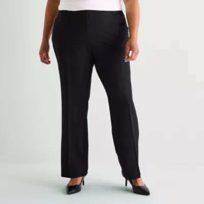 Liz Claiborne Audra Curvy Womens Straight Mid Rise Trouser