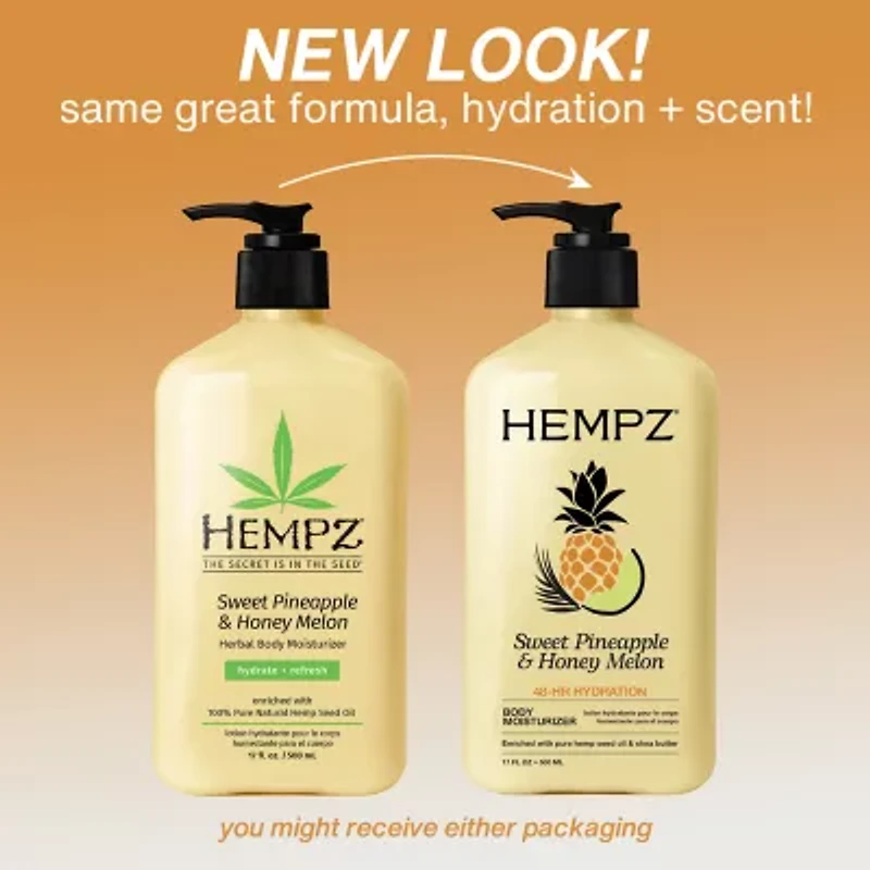 Hempz Sweet Pineapple & Honey Melon Herbal Body Moisturizer 17 Oz.