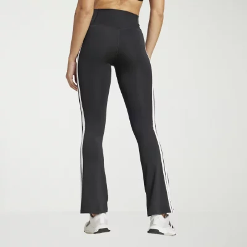 adidas Womens High Rise Knit Active Flare Full Length Leggings