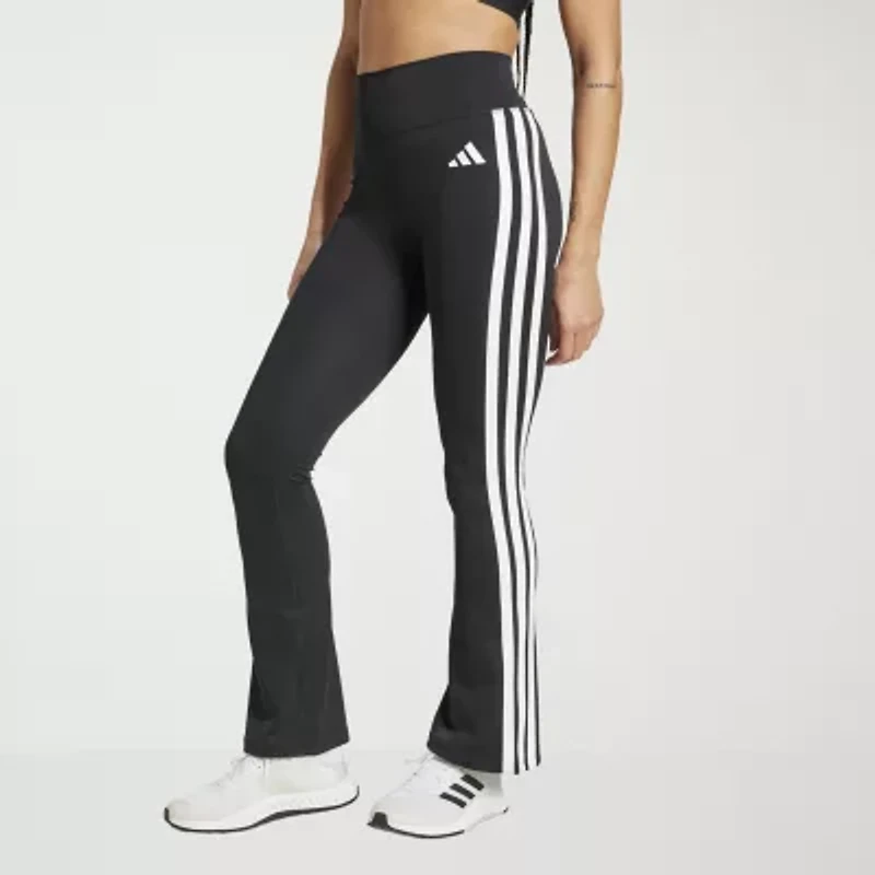 adidas Womens High Rise Knit Active Flare Full Length Leggings