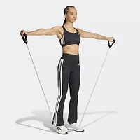 adidas Womens High Rise Knit Active Flare Full Length Leggings