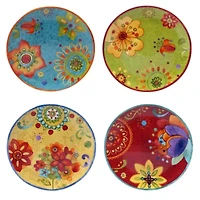 Certified International Tunisian Sunset Set Of 4 Salad Plates
