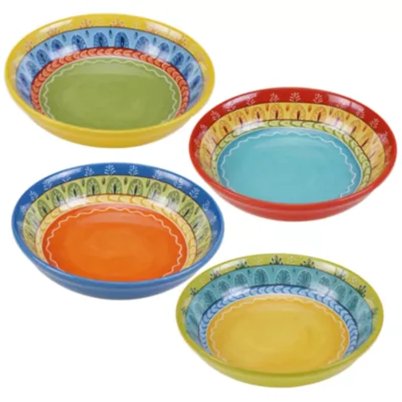 Certified International Valencia Set Of 4 Soup/Pasta Bowls