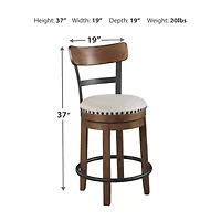 Signature Design by Ashley® Valebeck Counter Height Swivel Bar Stool