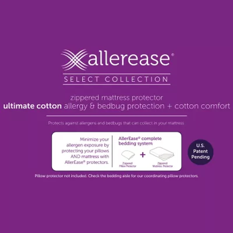 Allerease Bed Bug Blocker Dust Mite Barrier Breathable Mattress Encasement