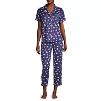 Pj Couture Womens Short Sleeve 2-pc. Pajama Sets