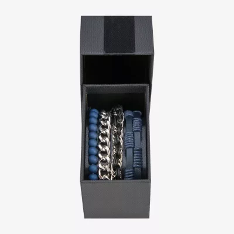 Mens 5-pc. Stainless Steel Bracelet Set