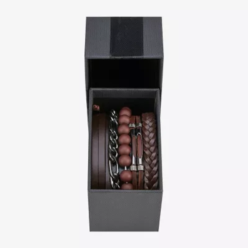 Mens 5-pc. Stainless Steel Bracelet Set