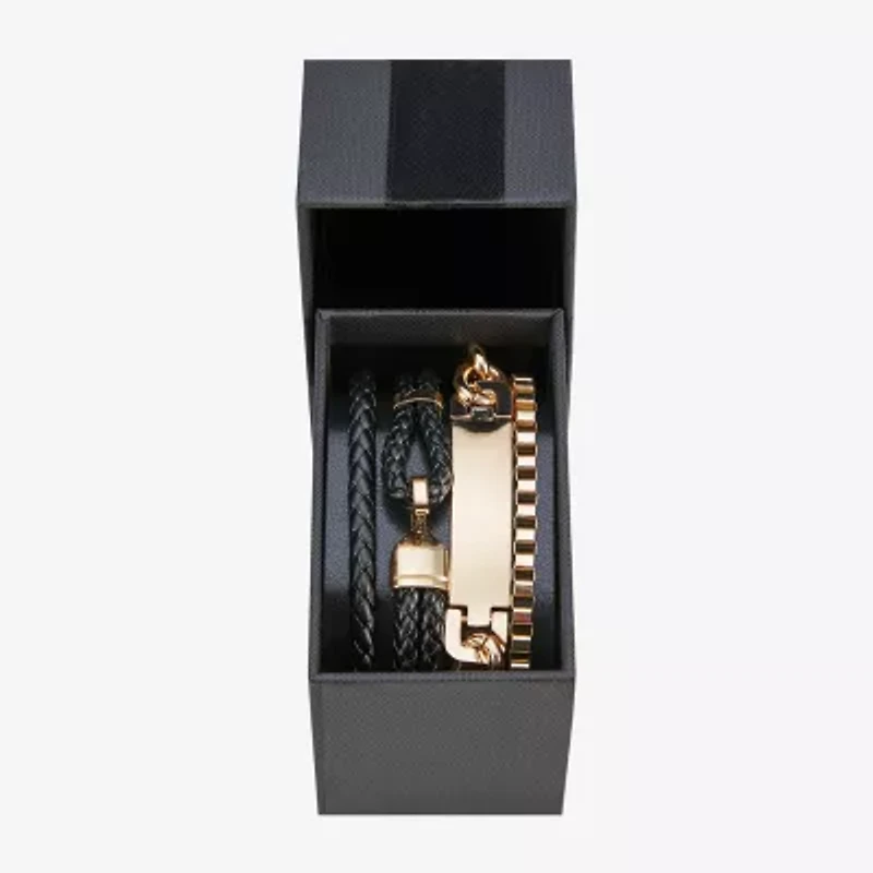 Mens 4-pc. Stainless Steel Bracelet Set