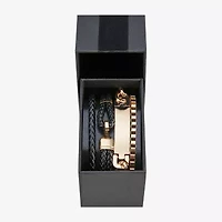 Mens 4-pc. Stainless Steel Bracelet Set