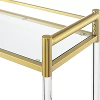 Royal Crest 2-Tier Acrylic Glass Bar Cart