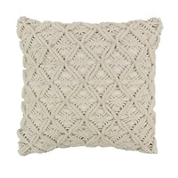 Your Lifestyle By Donna Sharp Crochet Square Throw Pillow