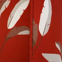 Outdoor Dècor Ruby Red Leaf Print Square Throw Pillow