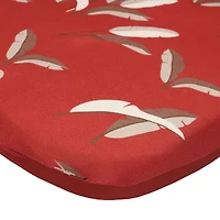 Outdoor Decor Ruby Red Printed High Back Patio Seat Cushion