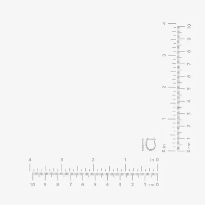 (H-I / I1) Womens 1/4 CT. T.W. Lab Grown White Diamond 10K Gold 14.5mm Hoop Earrings