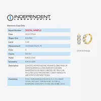 (G/Si1-Si2) Womens 5 CT. T.W. Lab Grown White Diamond 14K Gold 18.9mm Hoop Earrings