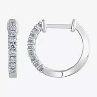 1/4 CT. T.W. Natural White Diamond 14K or Yellow Gold 14mm Hoop Earrings