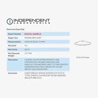 (H-I / Si2-I1) Womens 5 CT. T.W. Lab Grown White Diamond 10K White Gold 7.25 Inch Tennis Bracelet