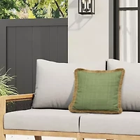 Outdoor Decor Tropicana Butterfly Solid Textured Square Throw Pillow