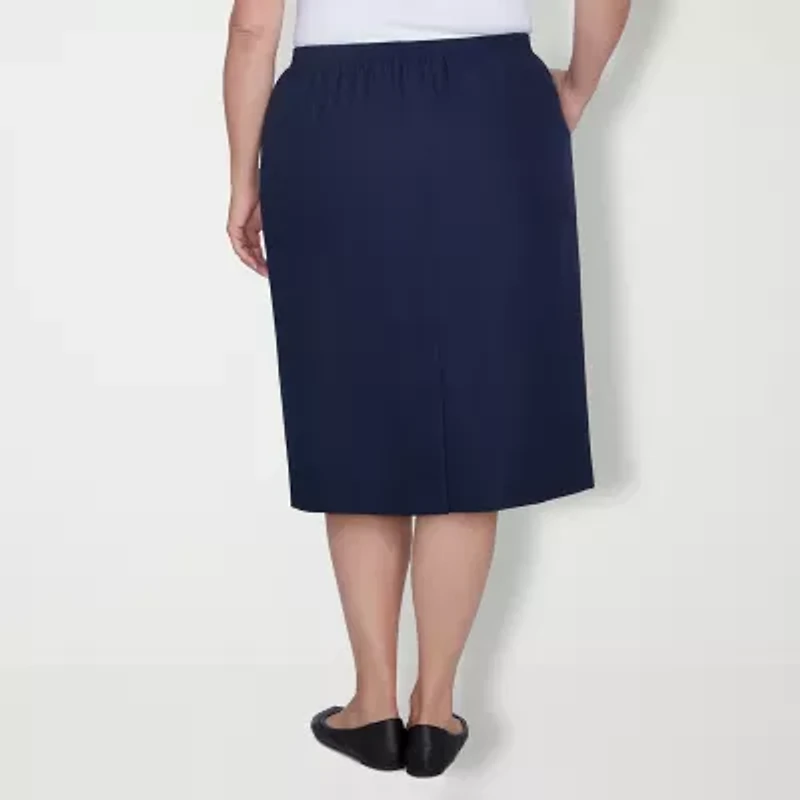 Alfred Dunner Suiting Womens Plus Pencil Skirt