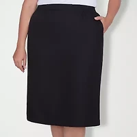 Alfred Dunner Suiting Womens Pencil Skirt Plus