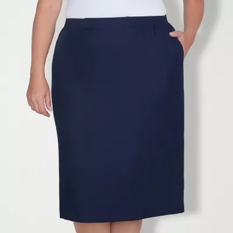 Alfred Dunner Suiting Womens Plus Pencil Skirt