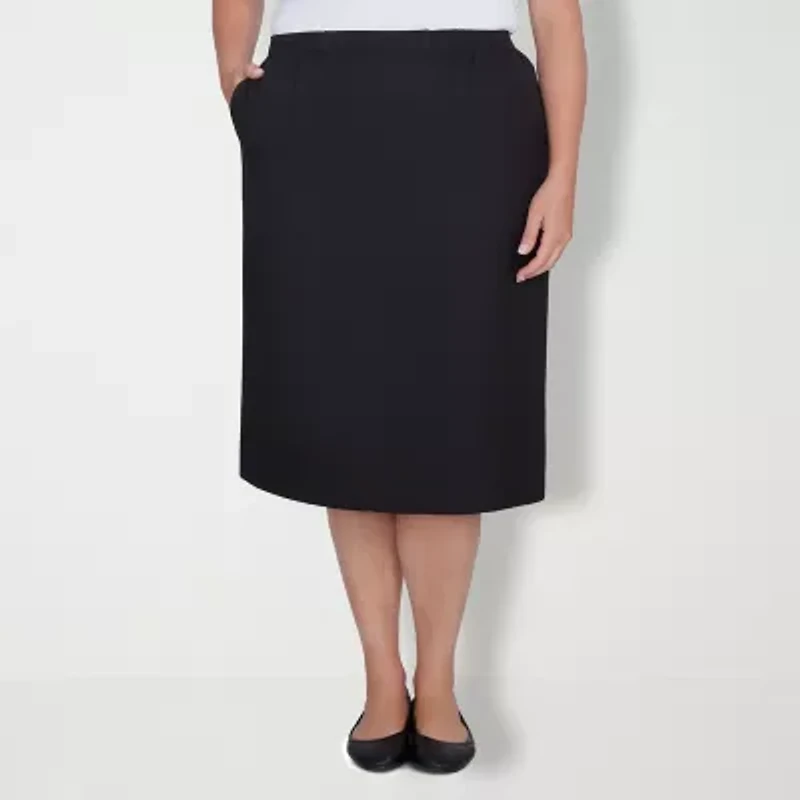 Alfred Dunner Suiting Womens Pencil Skirt Plus