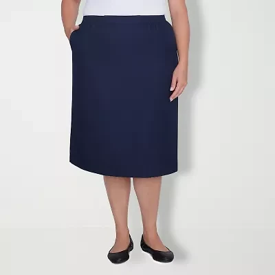 Alfred Dunner Suiting Womens Plus Pencil Skirt