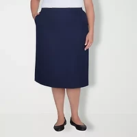 Alfred Dunner Suiting Womens Plus Pencil Skirt
