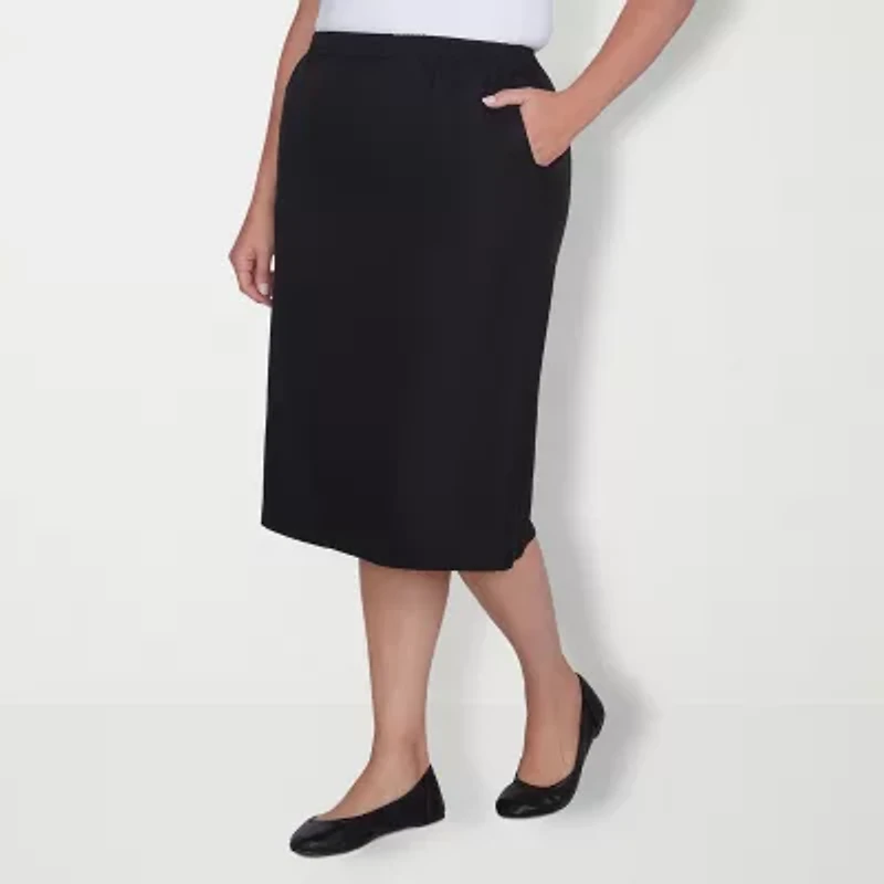 Alfred Dunner Suiting Womens Pencil Skirt Plus