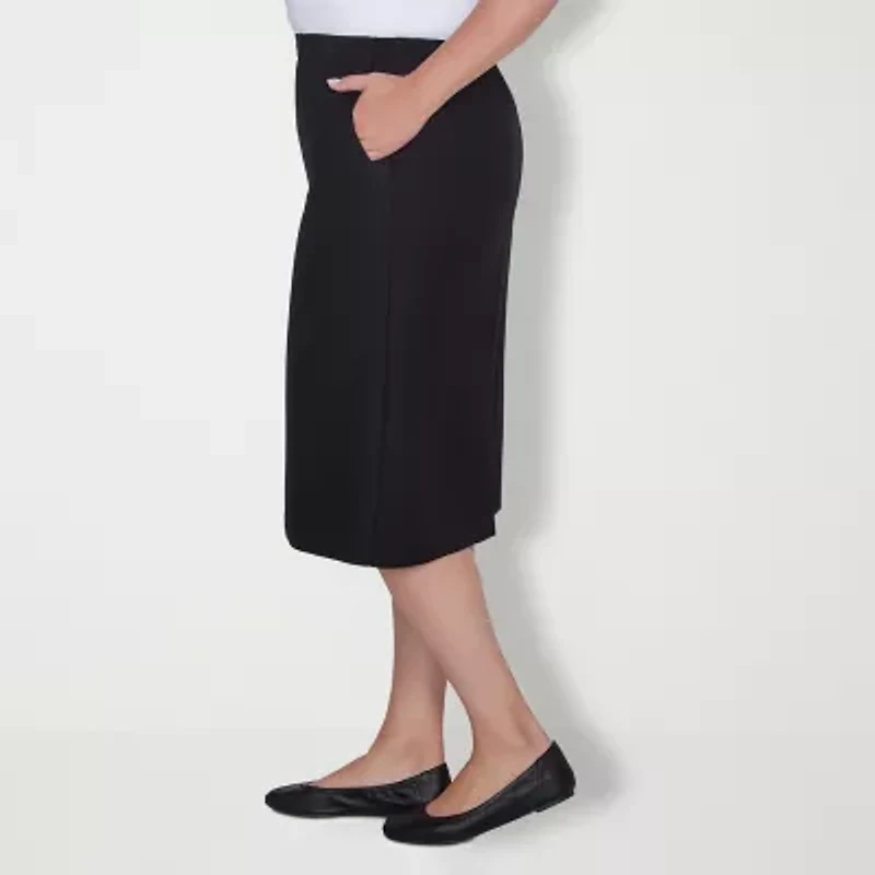 Alfred Dunner Suiting Womens Pencil Skirt Plus