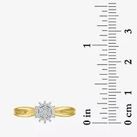 (G-H/ I1-I2) Womens 1/6 CT. T.W. Lab Grown White Diamond 10K Gold Cluster Cocktail Ring