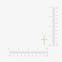 (H-I / I1) Womens 1/2 CT. T.W. Lab Grown White Diamond 10K Gold Cross 18 Inch Pendant Necklace