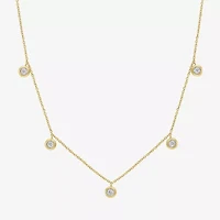 (G-H / I1-I2) Womens 1/6 CT. T.W. Lab Grown White Diamond 10K Gold 16 Inch Pendant Necklace