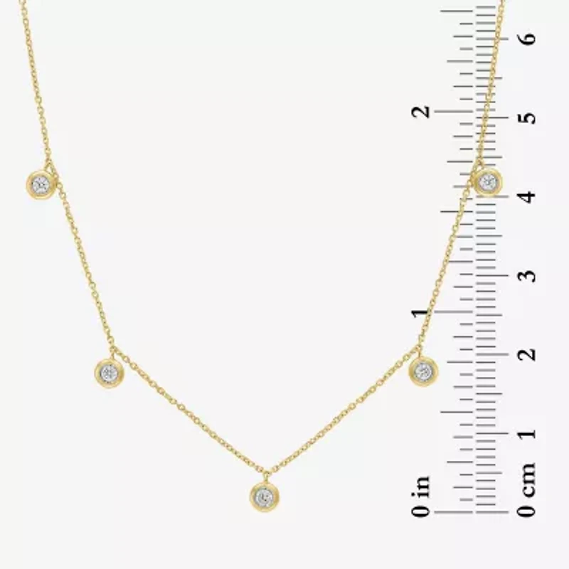 (G-H / I1-I2) Womens 1/6 CT. T.W. Lab Grown White Diamond 10K Gold 16 Inch Pendant Necklace