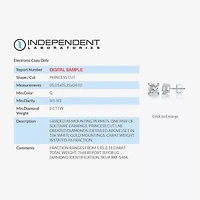 Everstar 2 CT. T.W. Lab-Grown (G / SI1-SI2) Diamond Princess-cut Stud Earrings 10K or 14K Gold