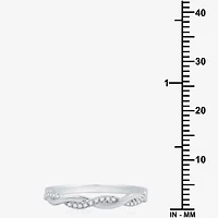 I Said Yes (H-I / I1) 1/10 CT. T.W. Lab Grown White Diamond Sterling Silver or 14K Gold Over Wedding Band