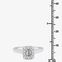I Said Yes (H-I / I1) Womens 1 CT. T.W. Lab Grown White Diamond Sterling Silver Side Stone Halo Bridal Set