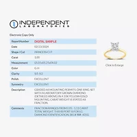 1 CT. Lab-Grown (G-H / SI1-SI2) Diamond Princess-cut Solitaire Engagement Ring 10K Gold