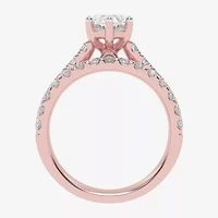 (G-H / Vs2-Si1) Womens 2 1/2 CT. T.W. Lab Grown White Diamond 14K Gold Marquise Side Stone Bridal Set