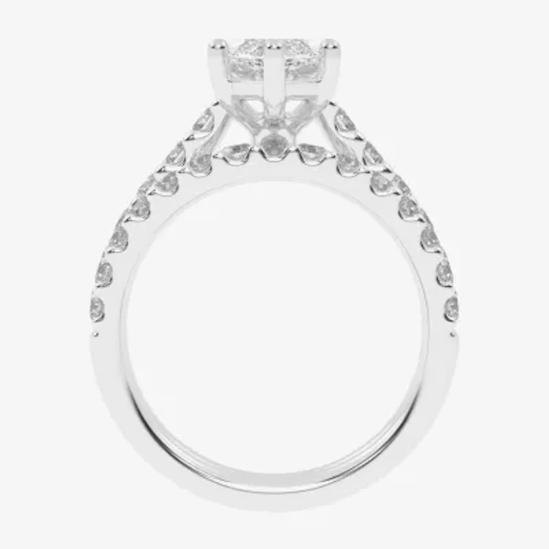 Signature By Modern Bride (G-H / Vs2-Si1) Womens 3 CT. T.W. Lab Grown White Diamond 14K Gold Marquise Side Stone Bridal Set