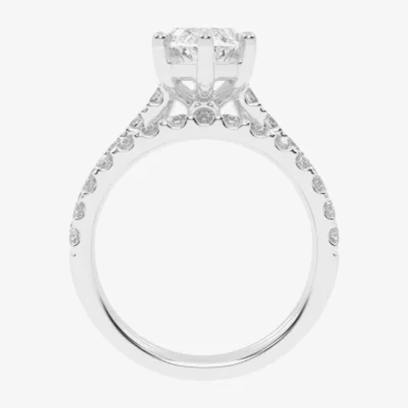 (G-H / Vs2-Si1) Womens 4 CT. T.W. Lab Grown White Diamond 14K Gold Marquise Side Stone Bridal Set