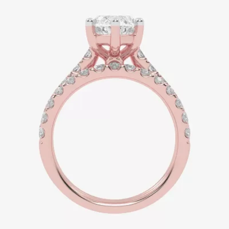 Signature By Modern Bride (G-H / Vs2-Si1) Womens 4 CT. T.W. Lab Grown White Diamond 14K Gold Marquise Side Stone Bridal Set