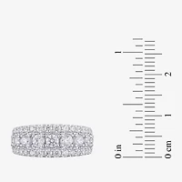 (H-I / I1) Womens 2 CT. T.W. Lab Grown White Diamond 10K Gold Anniversary Band