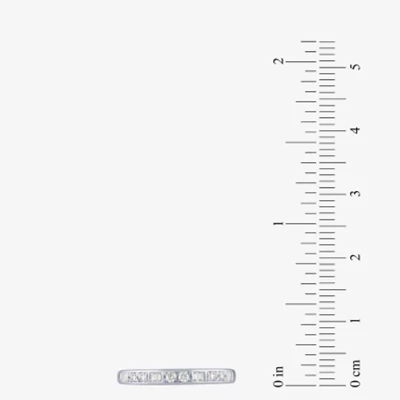 (H / I1) Womens 2MM 1/4 CT. T.W. Lab Grown White Diamond 10K Gold Wedding Band