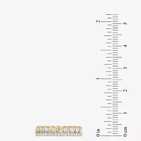 (H / I1) Womens 1/2 CT. T.W. Lab Grown White Diamond 10K Two Tone Gold Anniversary Wedding Band