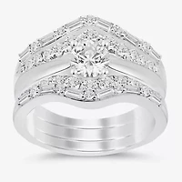 Womens 1 CT. T.W. Natural White Diamond 14K Gold Ring Guard