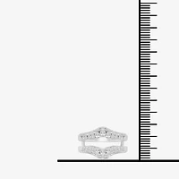 Womens 1 CT. T.W. Natural White Diamond 14K Gold Ring Guard