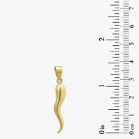 Italian Horn Mens 10K Gold Pendant