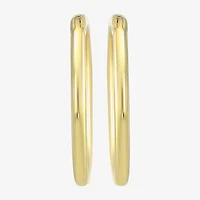 Mens 14K Gold 12mm Round Hoop Earrings
